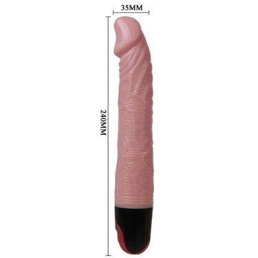 Vibratore Dildo Venato Multispeed Rosa in TPR per Estasi Intense